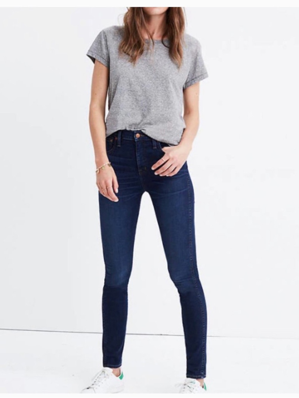 Madewell 9" High-Rise Skinny Jeans Size 27 Dark Wash Classic Blue